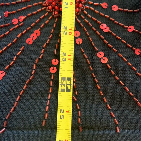 Women’s Black Sequined Sweater Holiday Christmas New Years Evening Sz L Terazzo - Picture 6 of 12